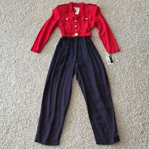 NWT Taurus II Red and Black Jumpsuit